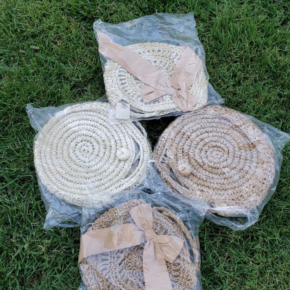 🆕Cute Circle Straw Bags with cute Bow Beige Brown - Picture 14 of 16